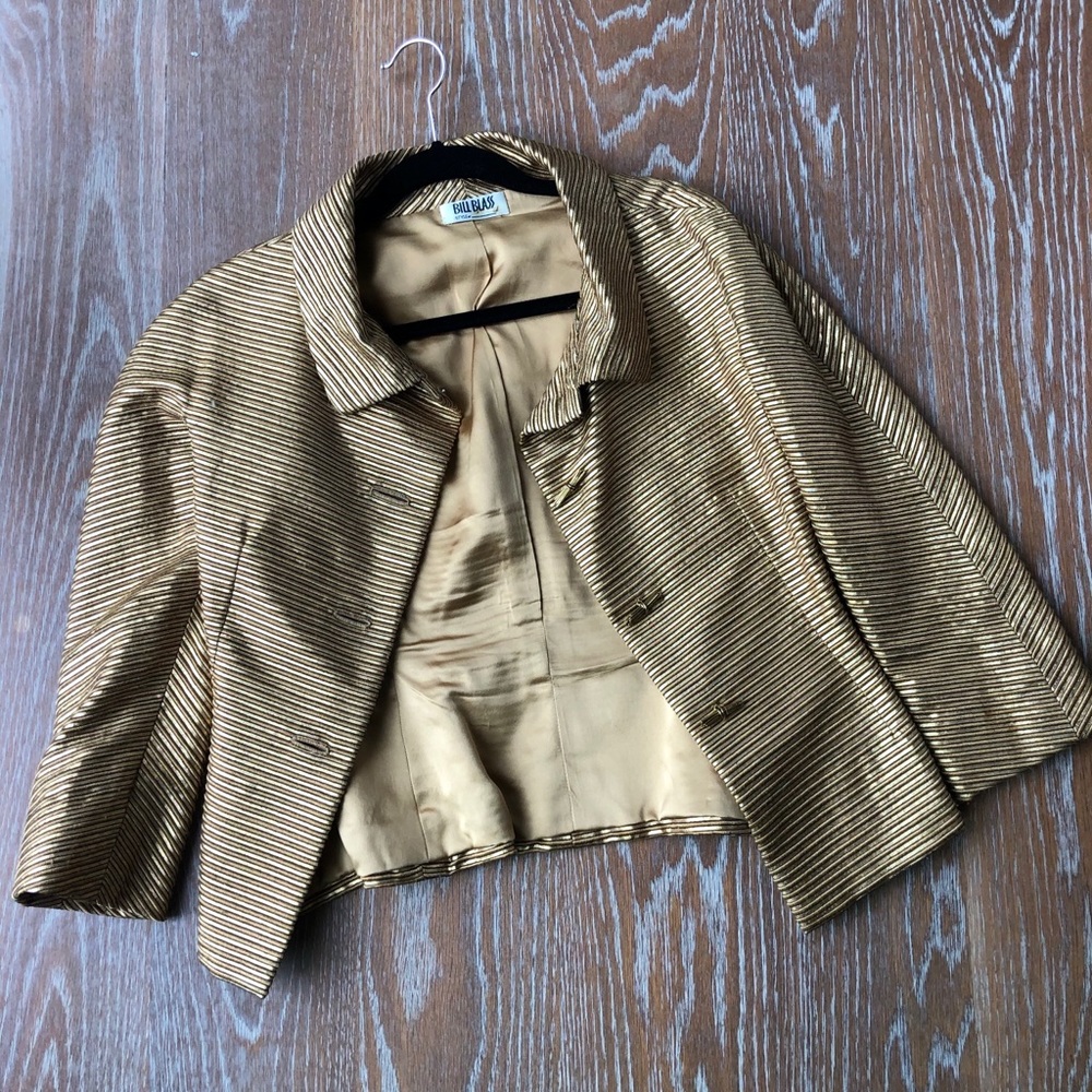Vintage Bill Blass gold jacket - Picture 3 of 3
